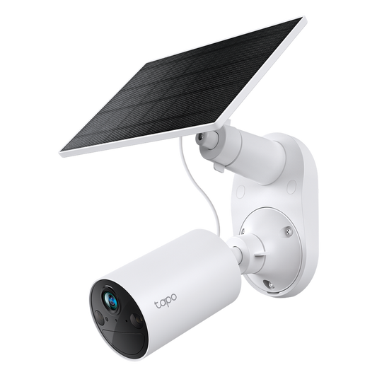 Kit Cámara Solar Tapo / 2K 3MP (2304×1296 px) / Visión Nocturna Color / Batería 6400 mAh 180 Días / IP65 / Panel Solar Integrado / Detección IA Personas / Audio Bidireccional