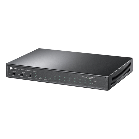 Switch PoE+ No Administrable De Escritorio 11 Puertos / 8 puertos 10/100 Mbps PoE af/at Inteligiente / Presupuesto 124 W / Hasta 250 metros