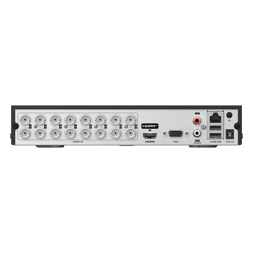 DVR 16 Canales TURBOHD + 8 Canales IP / 5 Megapixel Lite - 3K Lite / Audio de Dos Vías por Coaxitron / ACUSENSE (Evita falsas alarmas) / 1 Bahía de Disco Duro / Salida de Video en Full HD