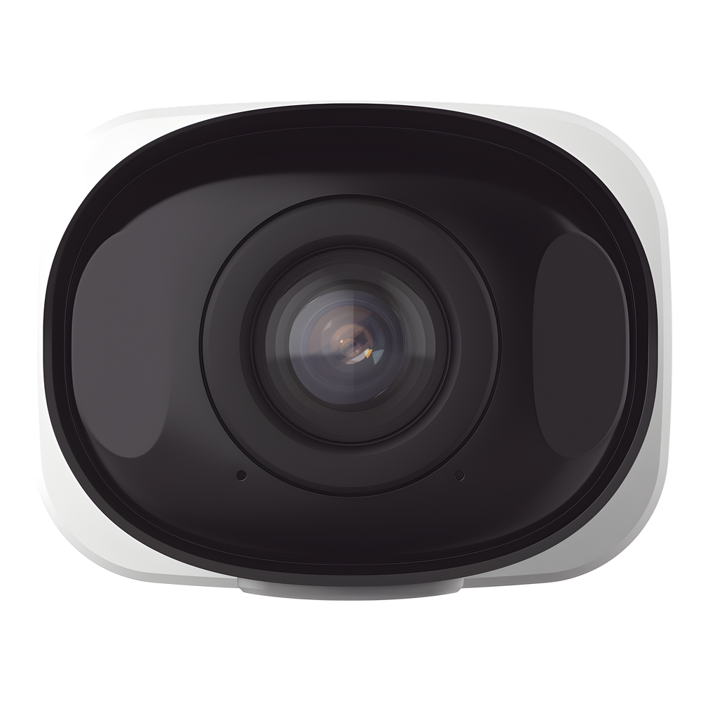 Cámara Bullet de Red Mini Panorámica 180° AI / 4K / Super WDR 120dB / Micrófono Integrado / IP67-IK10 / Soporte PoE / Almacenamiento 1TB / Analítica IA VCA 8 Modos