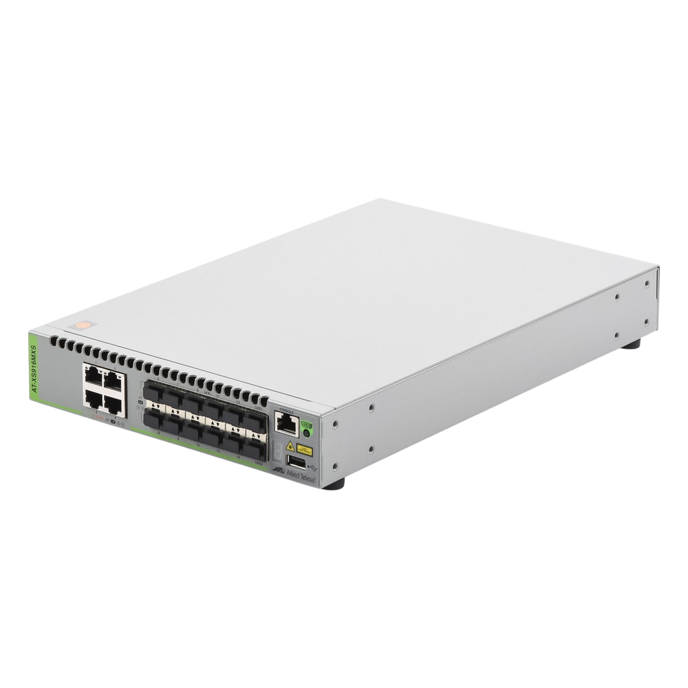 Switch Capa 3 Stackeable 10 Gigabit , 12 puertos SFP/SFP+ 10G y 4 puertos 100/1000/10G Base-T (RJ-45)