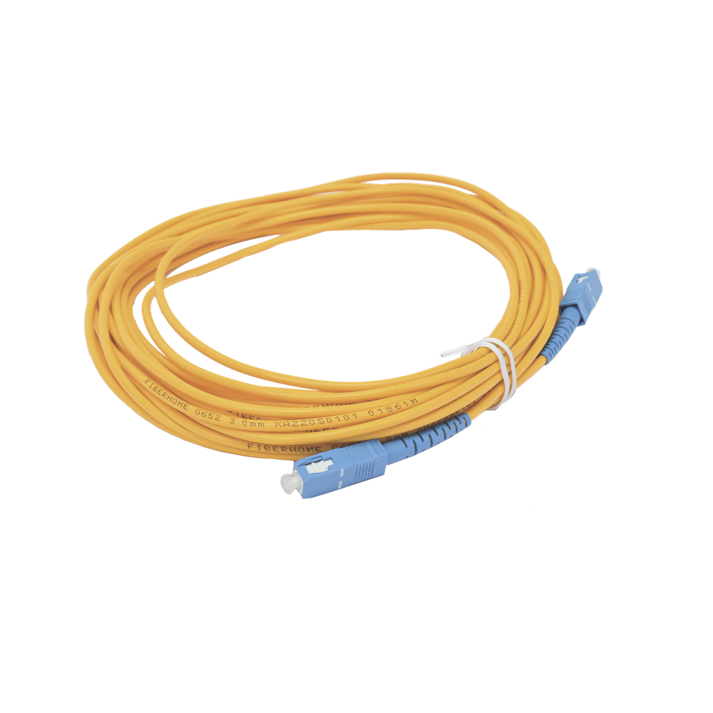 Jumper de Fibra Óptica Simplex, Monomodo, con Conectores SC/UPC-SC/UPC, de 10 Metros (32.81 Pies)