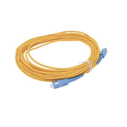 Jumper de Fibra Óptica Simplex, Monomodo, con Conectores SC/UPC-SC/UPC, de 10 Metros (32.81 Pies)