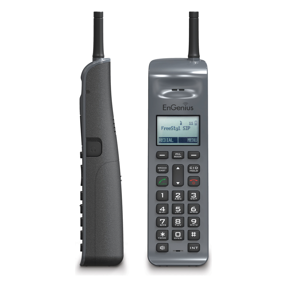 Sistema Telefónico Inalámbrico SIP de Largo Alcance, Incluye Base y Dos Teléfonos Inalámbricos, Soporta 10 Cuentas SIP, Hasta 4 Llamadas Simultaneas,