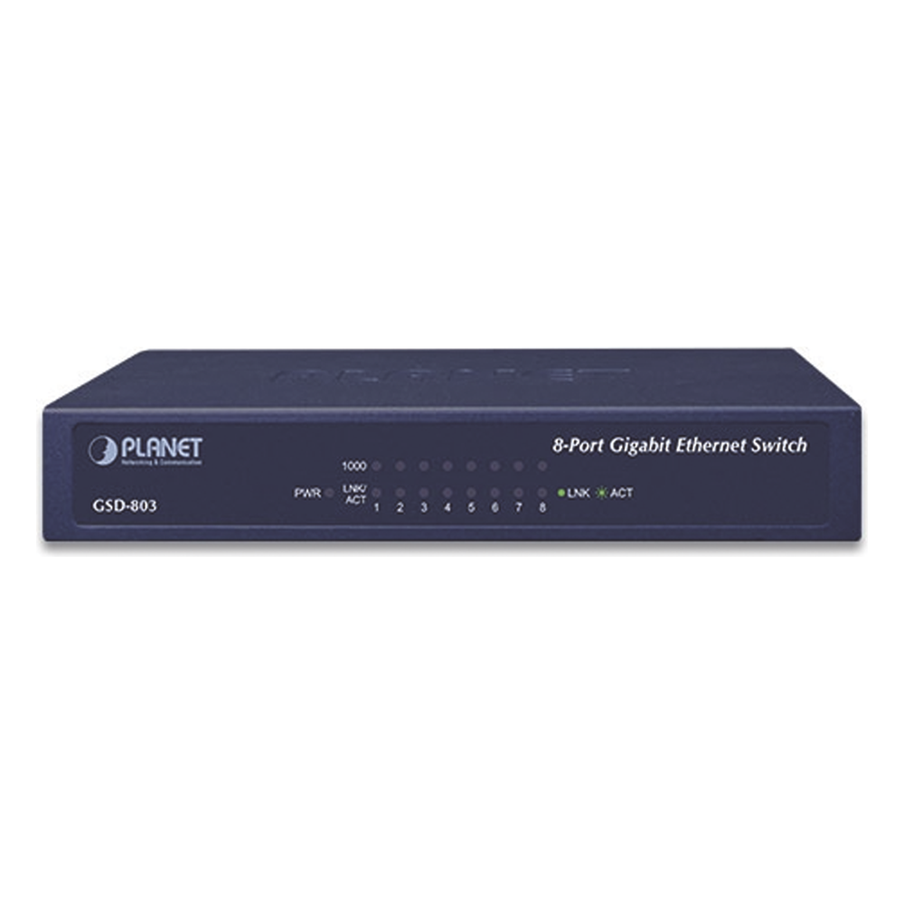 Switch de Escritorio No Administrable, 8 Puertos Gigabit 10/100/1000 Mbps, Tecnología de Ahorro de Energía de Hasta un 40%