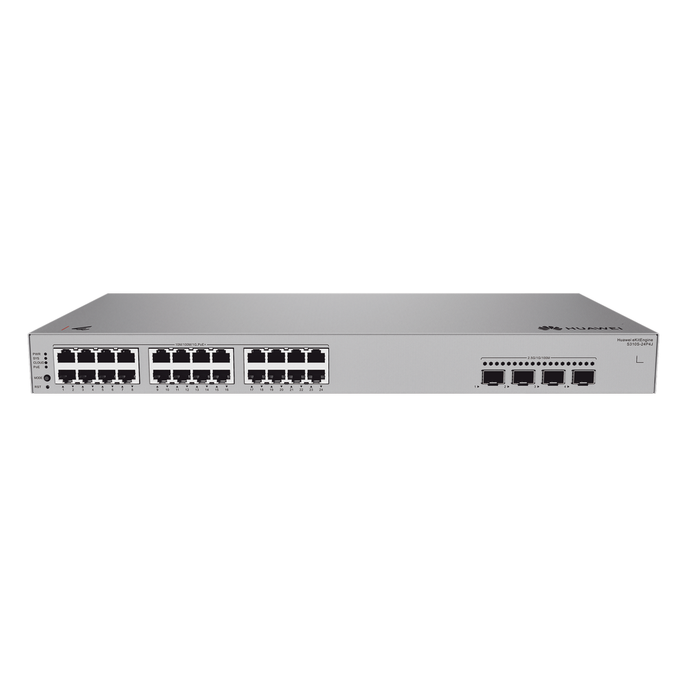 Switch de Acceso Gigabit Administrable PoE Capa 2+ / 24 puertos 10/100/1000 Mbps (PoE) / 4 Puertos 2.5GE SFP Uplink  / ERPS / Rutas Estáticas / PoE Perpetuo / 400 W / Administración Nube Gratis
