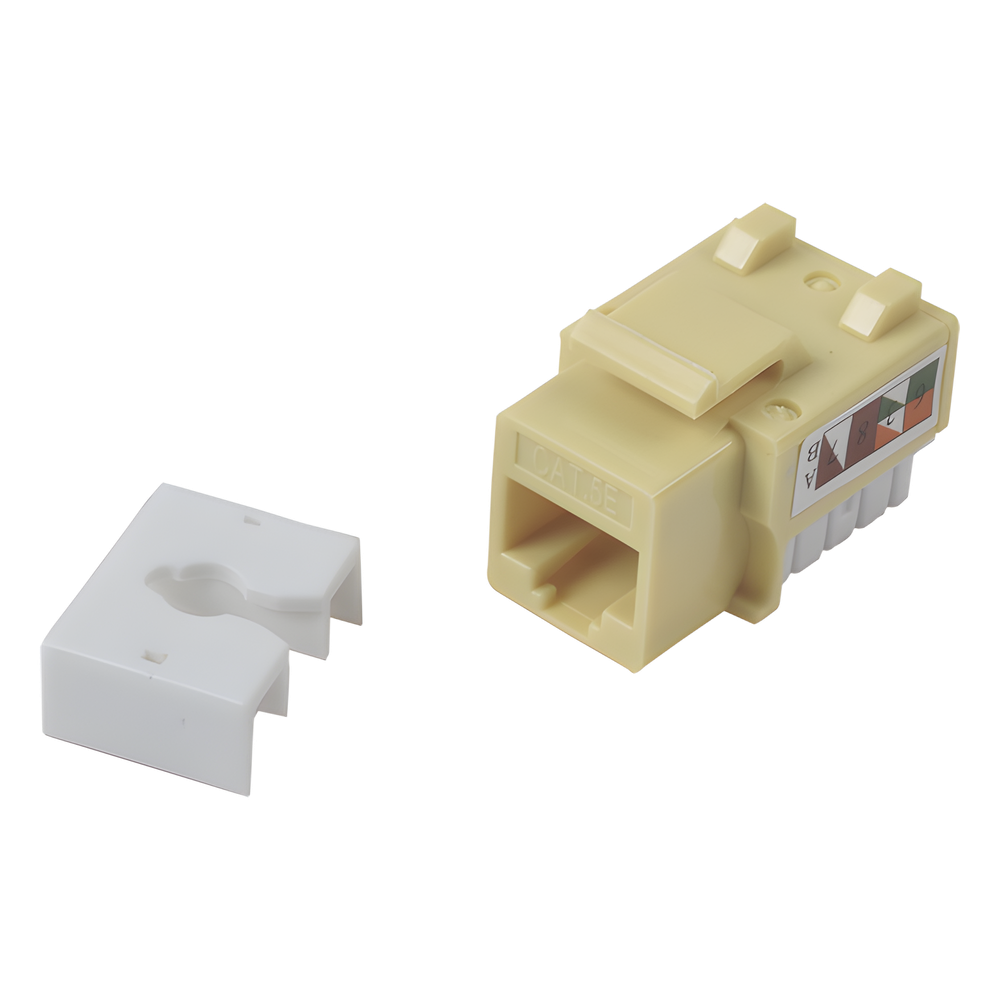 Módulo Jack Keystone Cat5e con Terminación 110 (Punchdown) para Faceplate - Color Amarillo