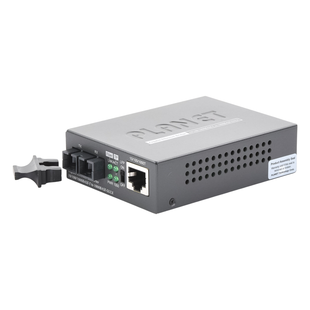 Convertidor de Medios 1000 Mbps UTP/Fibra Óptica Mono-Modo Hasta 20 Km, Conector SC