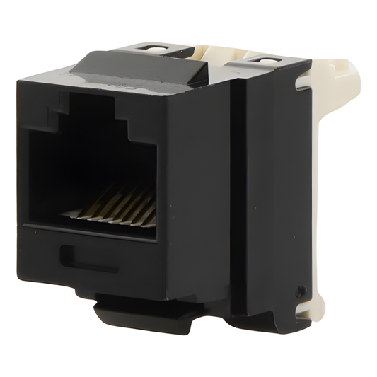 Conector Jack Estilo 110 (de Impacto), Tipo Keystone, Categoría 6, de 8 Posiciones y 8 Cables, Color Negro