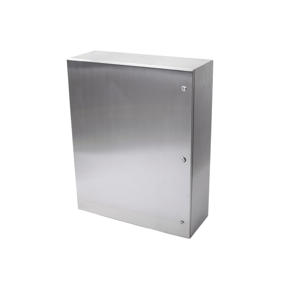 Gabinete de Acero Inoxidable IP66 Uso en Intemperie (800 x 1000 x 300 mm) con Placa Interna Galvanizada.