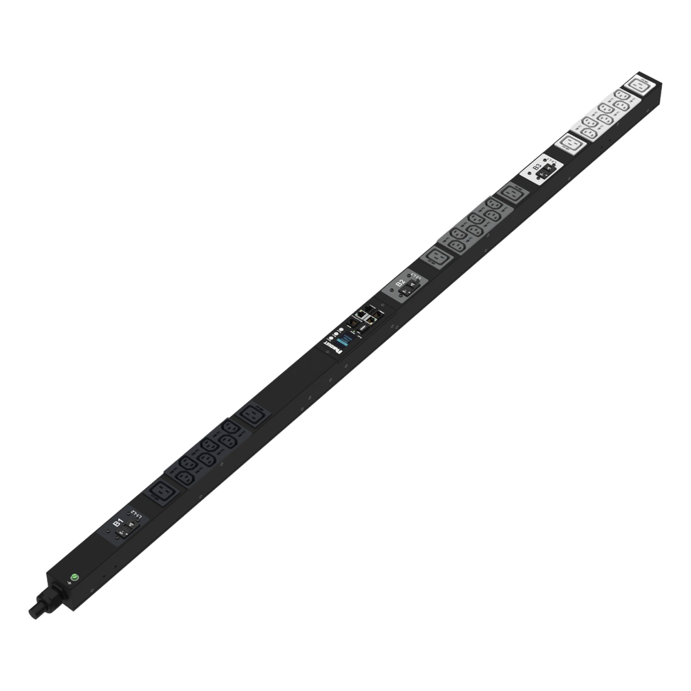 PDU Monitoreable (MI) para Distribución de Energía, Enchufe de Entrada NEMA L21-30P, Con 18 Salidas C13 y 6 C19, de Instalación Vertical, 208 Vca, 30 Amp