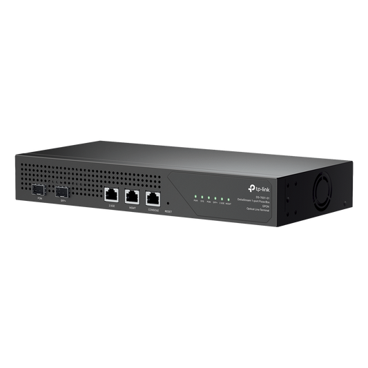 Delta Stream - OLT de 1 puerto GPON / Conexión de hasta 128 ONUs / 1 Puerto 2.5 Gigabit RJ45 Uplink PoE/  1 Puertos SFP+ Uplink / Fuentes Redundantes AC- PoE at / Administración desde la nube (DPMS)