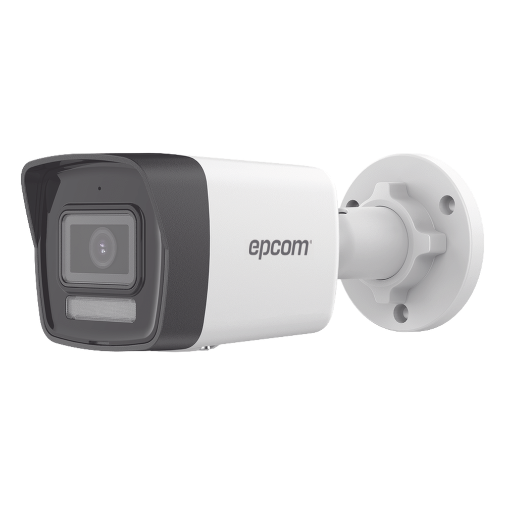 [PROTECCIÓN ACTIVA] Bala IP 4 Megapixel / Lente 2.8 mm / Dual Light (30 mts IR + 20 mts Luz Blanca)  / Audio de Dos Vías /  Luz Intermitente y Alerta de Audio / Micrófono Integrado / ACUSENSE Lite / Exterior IP67 / H.265 / PoE