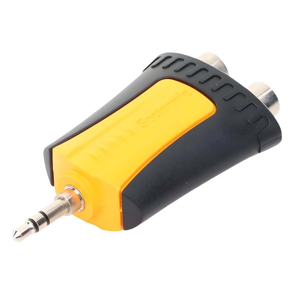 Conector Estéreo | 3.5 mm - 2 x conector Hembra RCA | Adaptador de Carcasa de Plástico