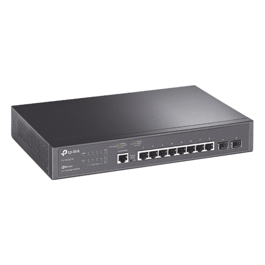 Switch JetStream SDN Administrable 8 puertos 10/100/1000 Mbps + 2 puertos SFP, administración centralizada OMADA SDN