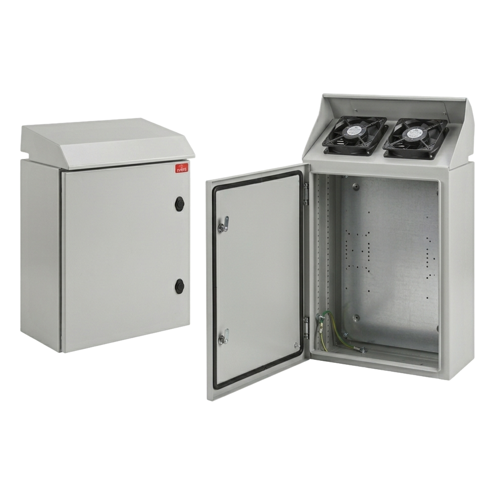 Gabinete Rack 26 UR ProTek Tipo 3R Exterior con Ventiladores y Termostato / 92.2 cm x 60 cm x 61 cm (36.3 in x 23.6 in x 24 in) / Acero Gris RAL 7035 / Protección IP32 IK10