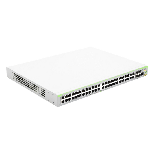 Switch PoE+ Administrable CentreCOM FS980M, Capa 3 de 48 Puertos 10/100Mbps + 4 SFP Gigabit, 375W