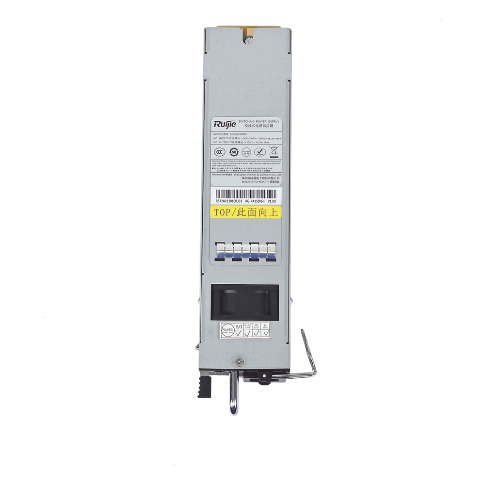 Fuente de Energía Modular, proporciona hasta 150 Watts para Switches Empresariales Ruijie Networks