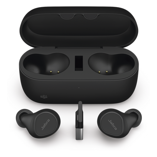 Jabra Evolve2 Buds, Auriculares versión MS con cancelación de ruido activa, Bluetooth conexion hasta 2 dispositivos (20797-999-999)