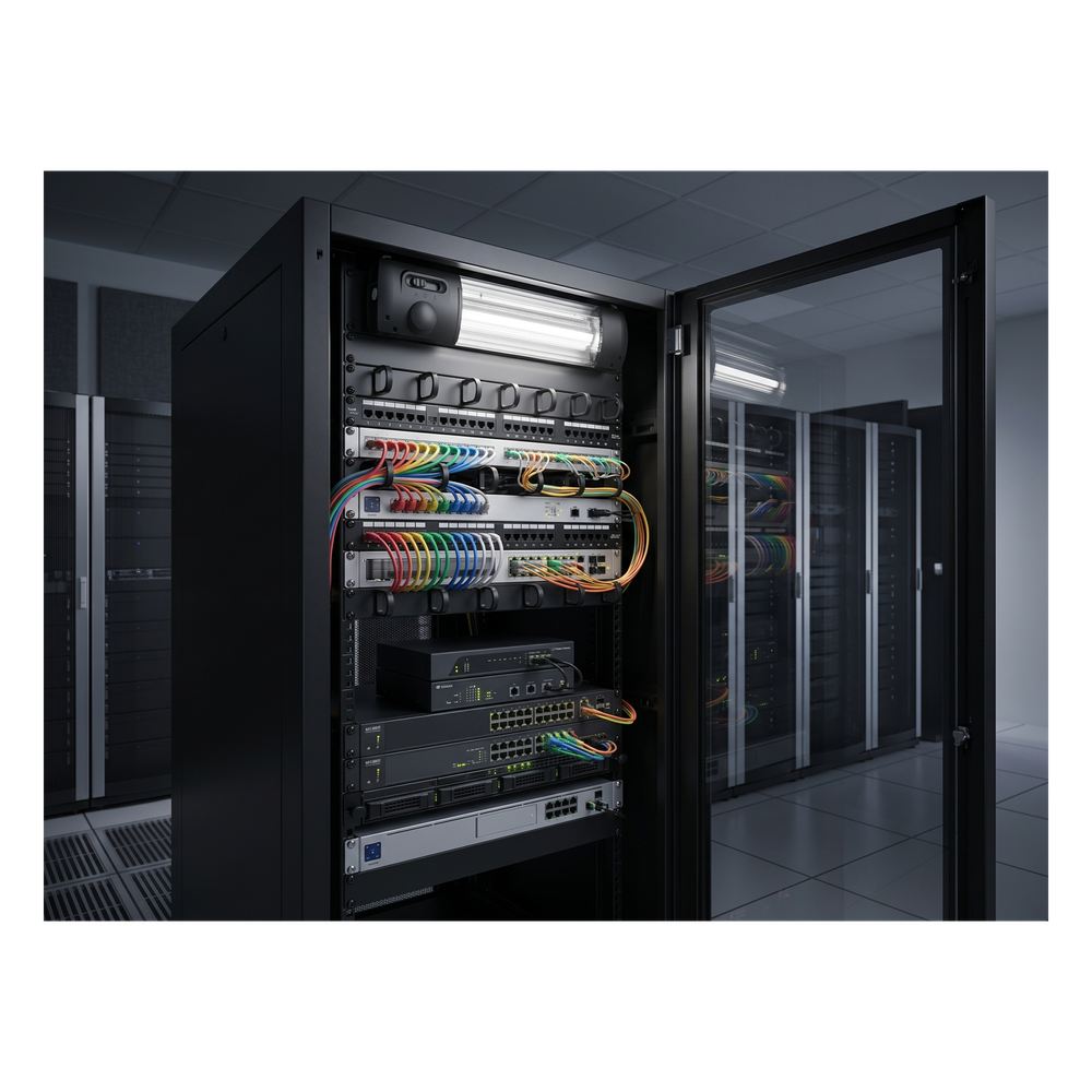 Lámpara LED para Gabinete de Telecomunicaciones / 900 lm (4000K Blanco Neutro) / 9W / Instalación sin Herramientas / Serie hasta 4 Unidades / 100-240 Vca
