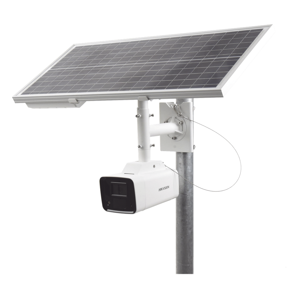 Kit Solar IP All in One / Cámara Bala ColorVu 4 Megapixel / Lente 4 mm / Panel Solar / Batería de Respaldo de Litio 23.2Ah (Hasta 24 Días) / Conexión 4G / Accesorios de Instalación