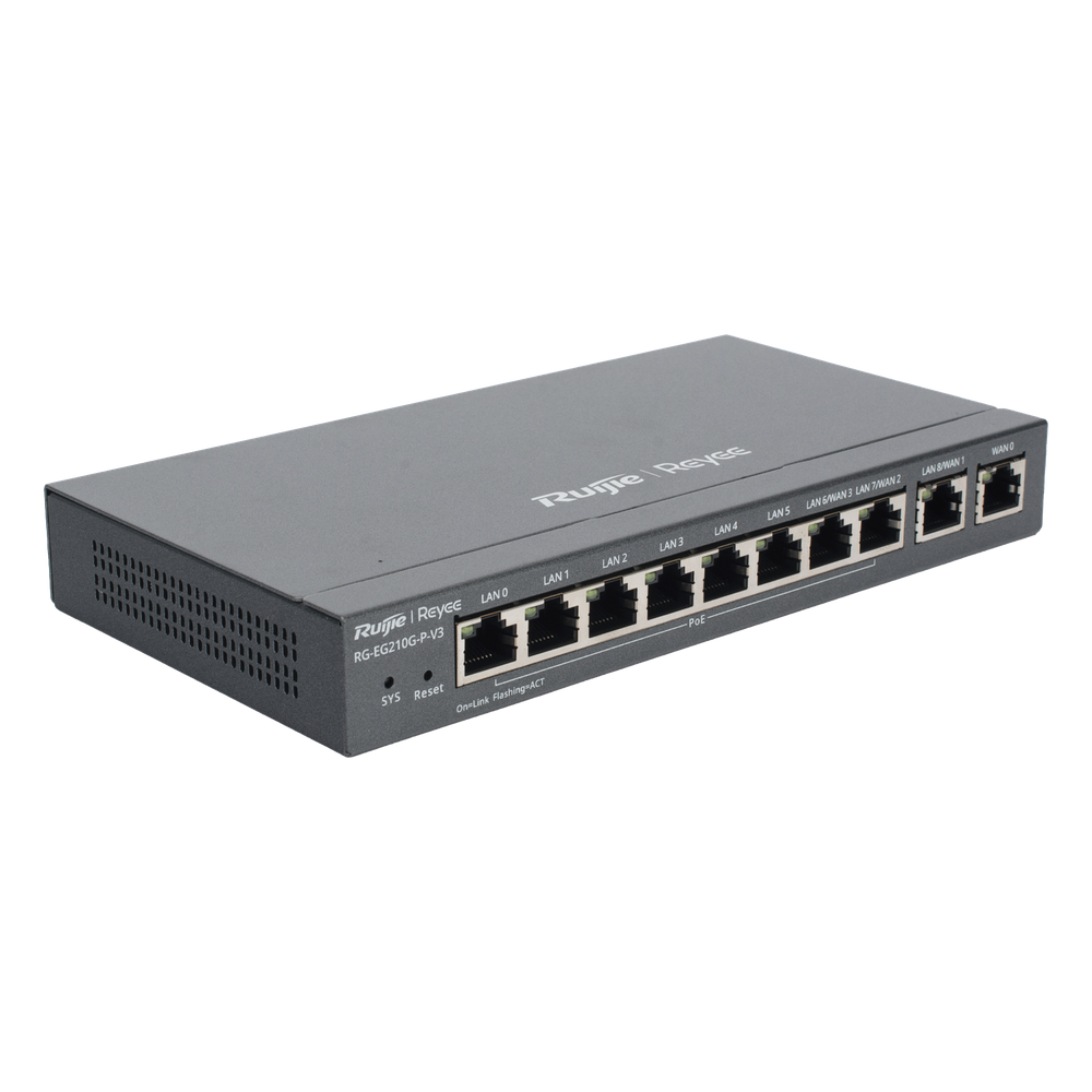 Router Balanceador con Función SD-WAN, PoE+ hasta 110 Watts, Hasta 4 Servicios de Internet y hasta 200 clientes con desempeño de 1 Gbps