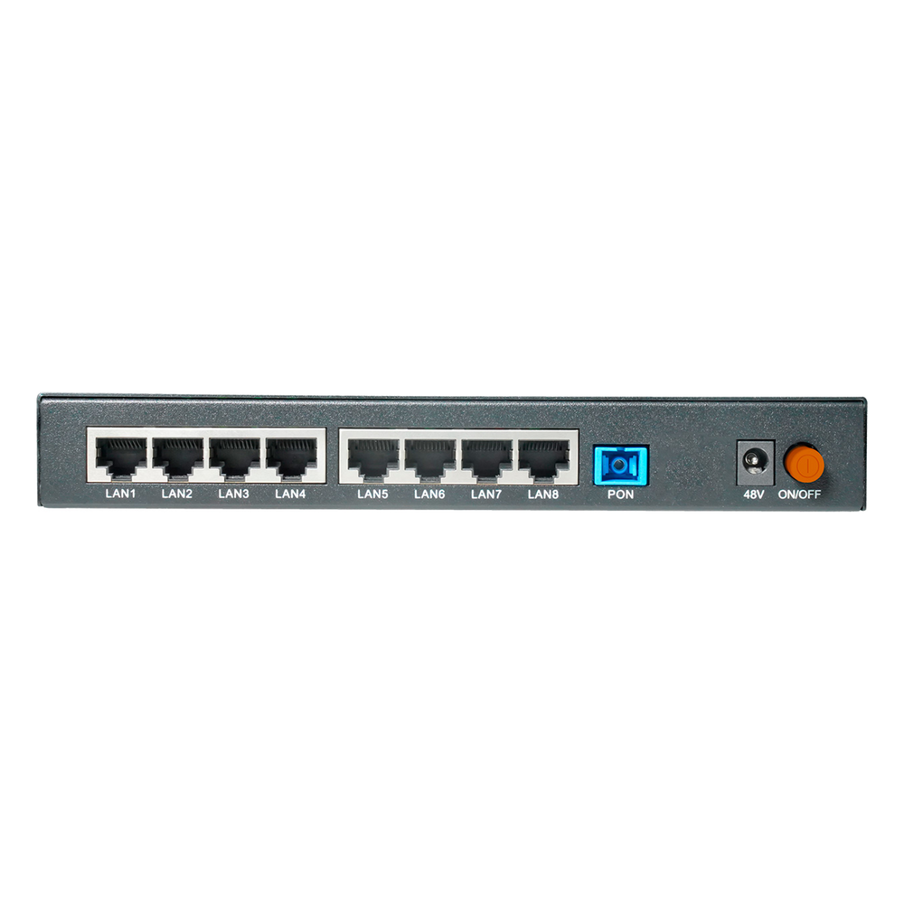 ONU Dual EPON/GPON / 8 Puertos PoE 802.3at Gigabit /  1 Puerto SC/UPC