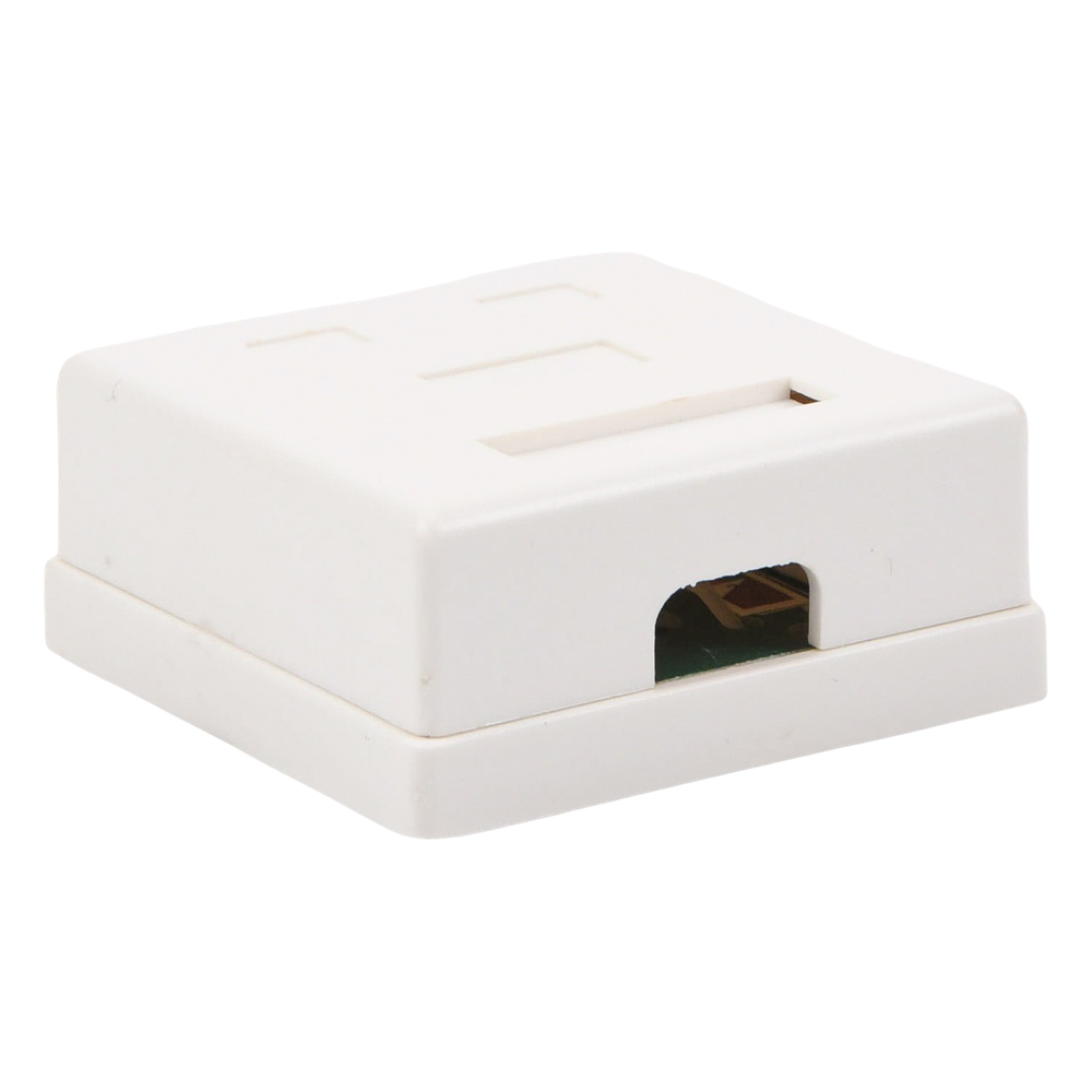 Caja de Pared con 2 Puertos, Incluye 2 Jacks UTP Cat5e Keystone