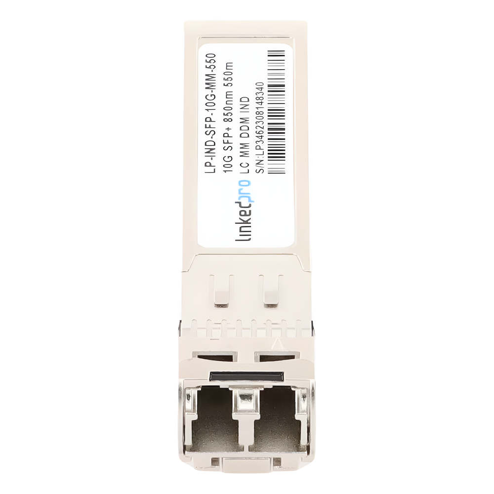 Transceptor Óptico Industrial SFP+ (Mini-Gbic) / Multimodo 850 nm / 10 Gbps / 10GBASE-SR / Conectores LC/UPC Dúplex / DDM / Hasta 550 m
