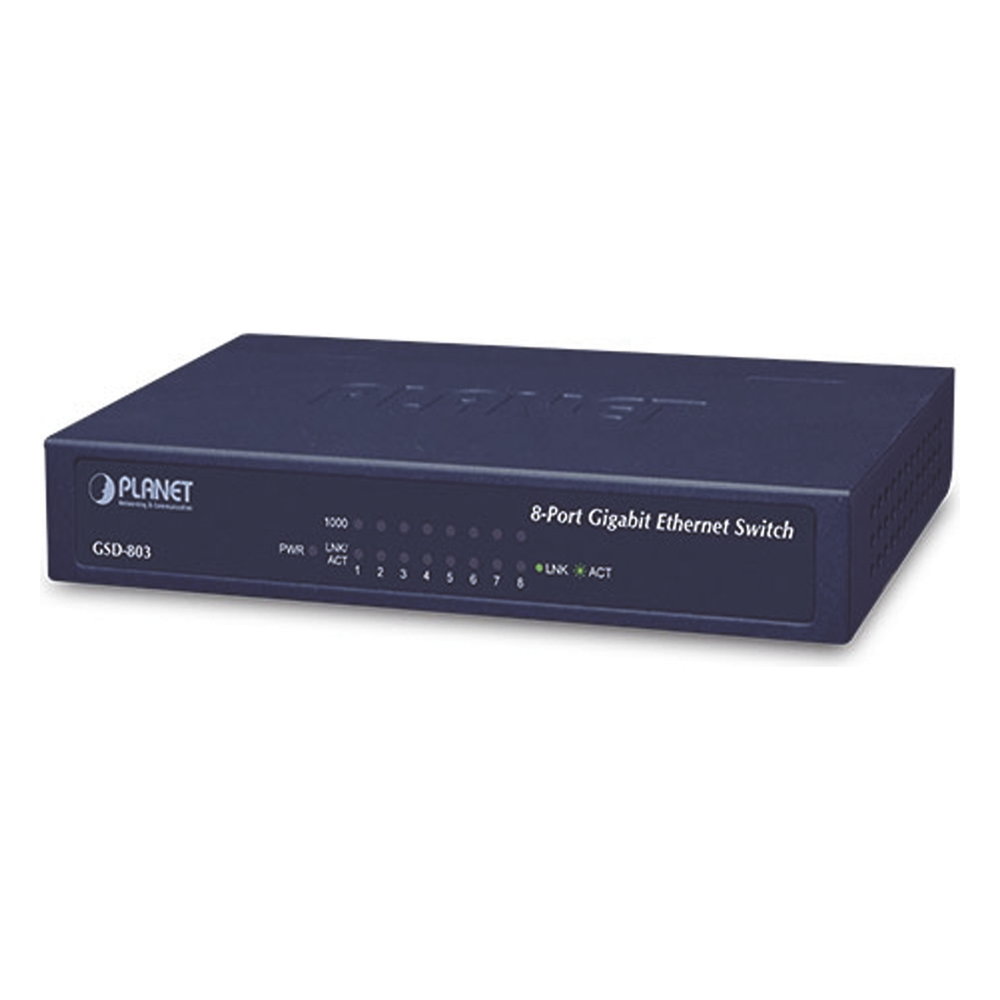 Switch de Escritorio No Administrable, 8 Puertos Gigabit 10/100/1000 Mbps, Tecnología de Ahorro de Energía de Hasta un 40%