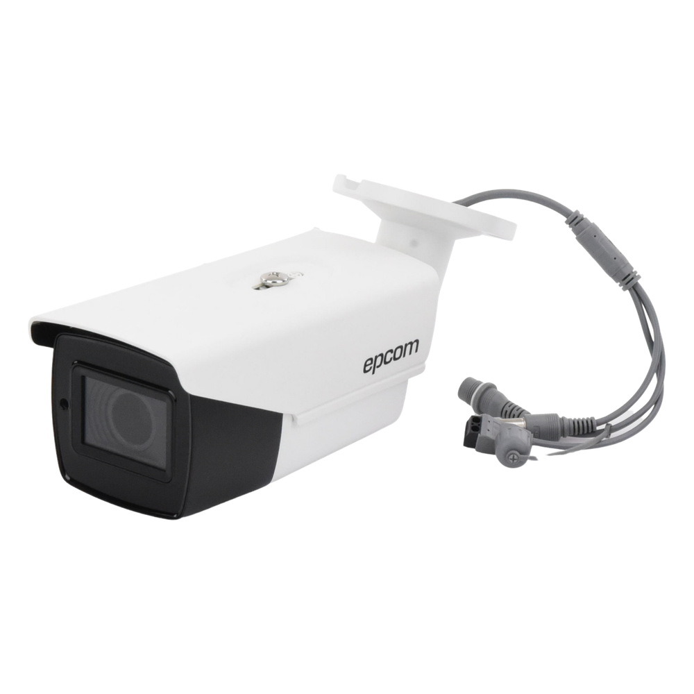 Bullet TURBOHD 4K (8Megapixeles) / Lente Mot. 2.7 a 13.5 mm / Potente IR EXIR de 80 mts / Exterior IP67 / 12 Vcc - 24 VCA / dWDR