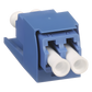 Módulo Acoplador LC Duplex, para Fibra Óptica Monomodo OS1/OS2, Tipo Mini-Com, Color Azul