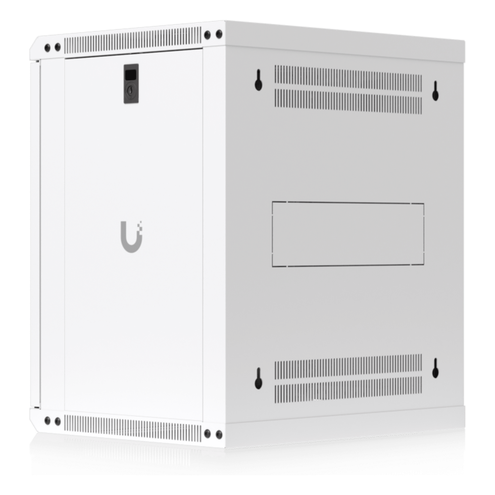 UACC Rack Cabinet 12U (550x 450 mm) - Gabinete Cerrado para Montaje en Pared con Puerta Frontal Perforada, Totalmente Ensamblado con Ventiladores Integrados y Paneles Removibles