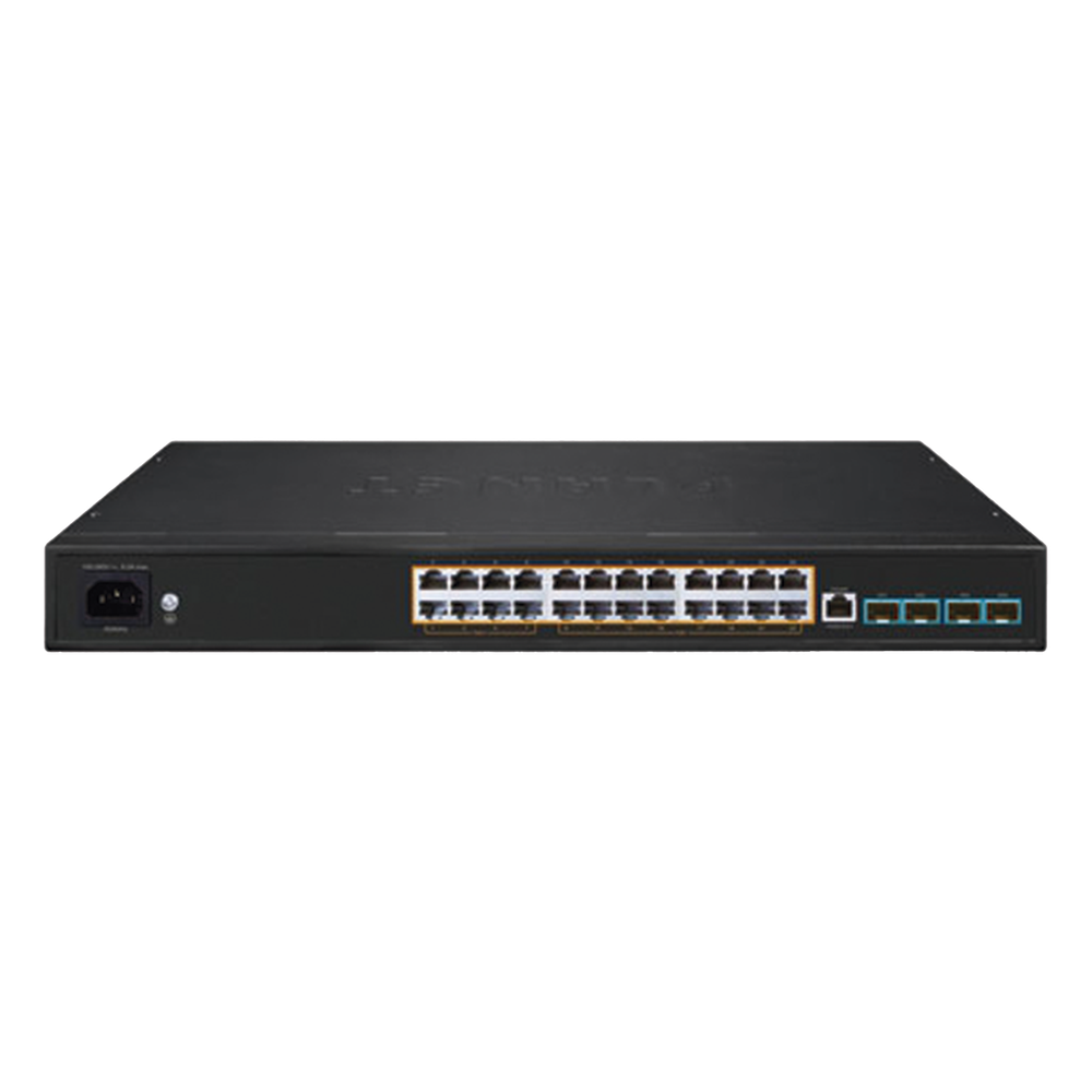 Switch AV Profesional para Integraciones Audiovisuales, , 8 Puertos PoE Gigabit 802.3bt, 16 Puertos PoE Gigabit 802.3at, 4 Puertos SFP 10 G, Hasta 450 W de Potencia