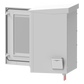 Gabinete de Exterior con Rack de 19" de 16U con Ventiladores y Termostato, Se envía el Gabinete Armado. (Montaje a poste o torre se vende por separado).