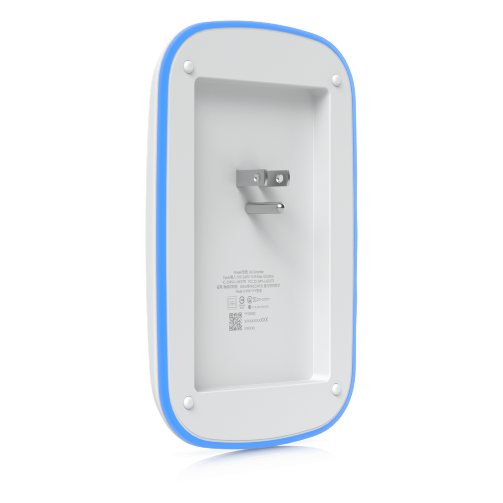 Extensor WiFi 6 UniFi / Hasta 5.3 Gbps Agregados / Doble Banda 2.4 y 5 GHz / MIMO 2x2 y 4x4 con Beamforming / Conexión Directa a Contacto Eléctrico / 300+ Clientes Concurrentes / Gestión UniFi Network / Exclusivo para Equipos UniFi