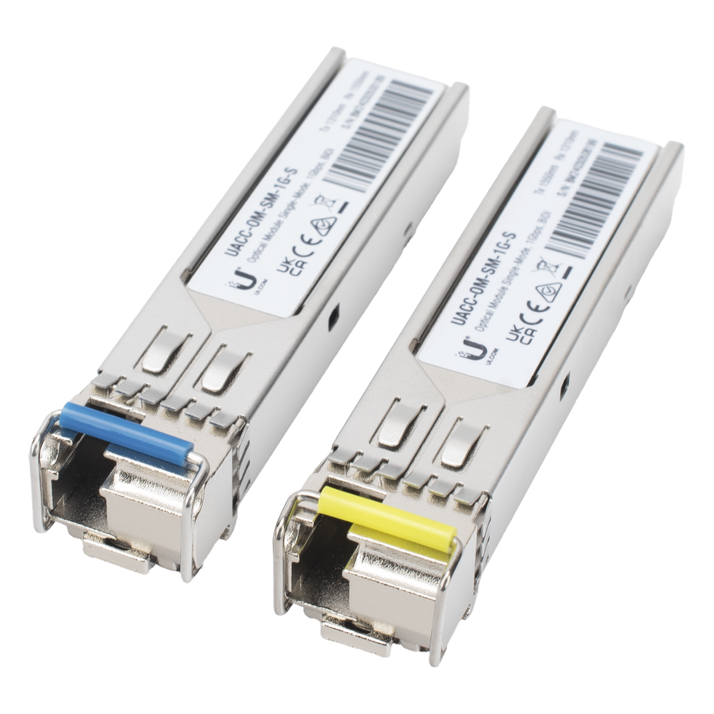 UFiber Módulo SFP, transceptor MiniGibic MonoModo 1 Gbps, distancia 3km, Simplex, un conector LC, incluye 2 tranceptores