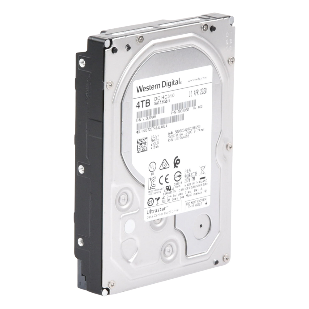 Disco Duro Enterprise 4 TB / Wester Digital (WD) / Serie Ultrastar / Recomendado para Data Center y NVRs de Alta Capacidad / Alto Performace