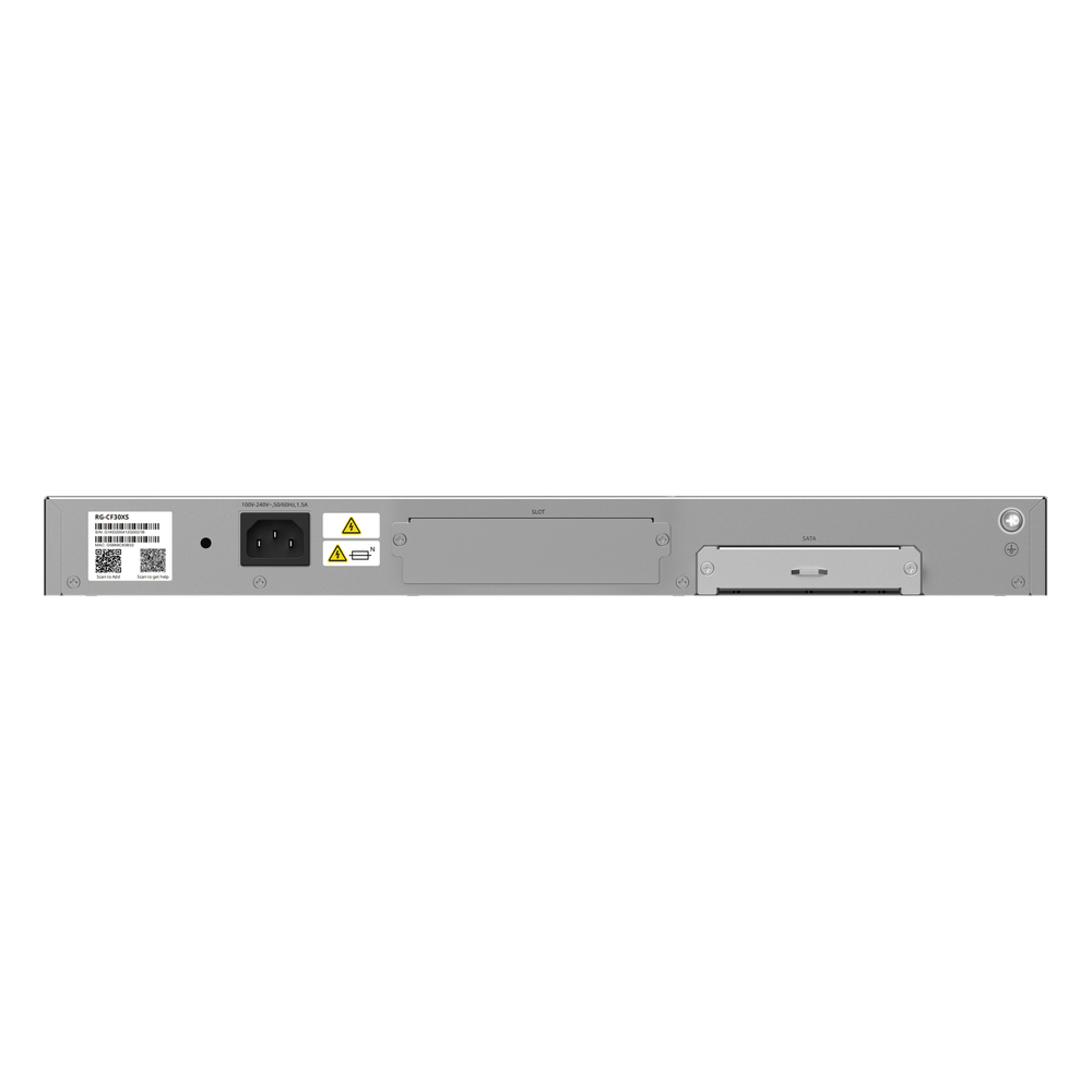 Firewall Next Generation / Empresarial / 9 Gbps Throughput / 8 Puertos Gigabit + 4 x 2.5G + 2 x SFP + 2 x SFP+ / Gestión Cloud / IPS + Antivirus + Application Control / Defensa DDoS / AI-Powered Security / Rack 1U 440 mm (17.32 in) / Ruijie Reyee Cybrey