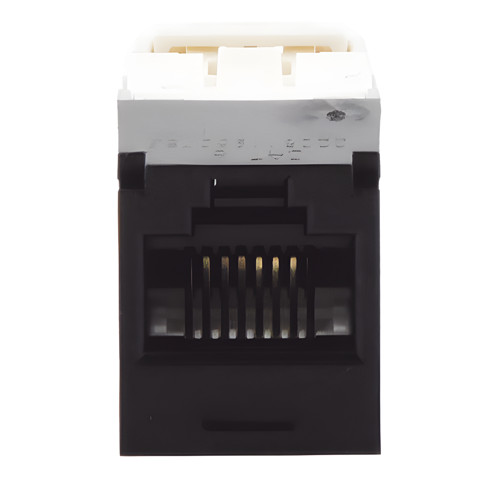 Conector Jack RJ45 Estilo TG, Mini-Com, Categoría 6, de 8 Posiciones y 8 Cables, Color Negro