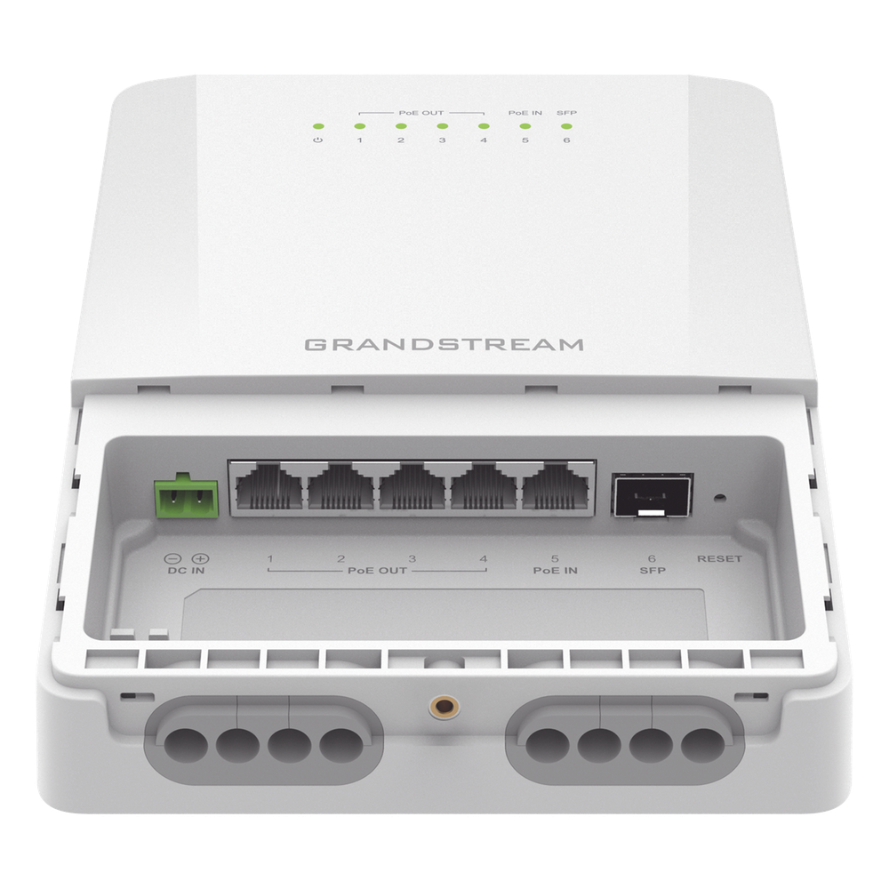 Switch PoE Lite administrable para exteriores de 6 puertos (5GE+1SFP) / Clasificación IP66 a prueba de polvo y agua