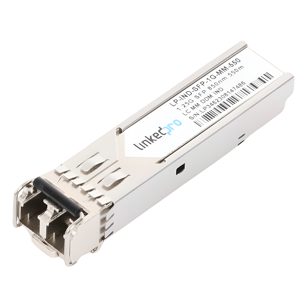 Transceptor Óptico Industrial SFP (Mini-Gbic) / Multimodo 850 nm / 1.25 Gbps / 1000BASE-SX / Conectores LC/UPC Dúplex / DDM / Hasta 550 m