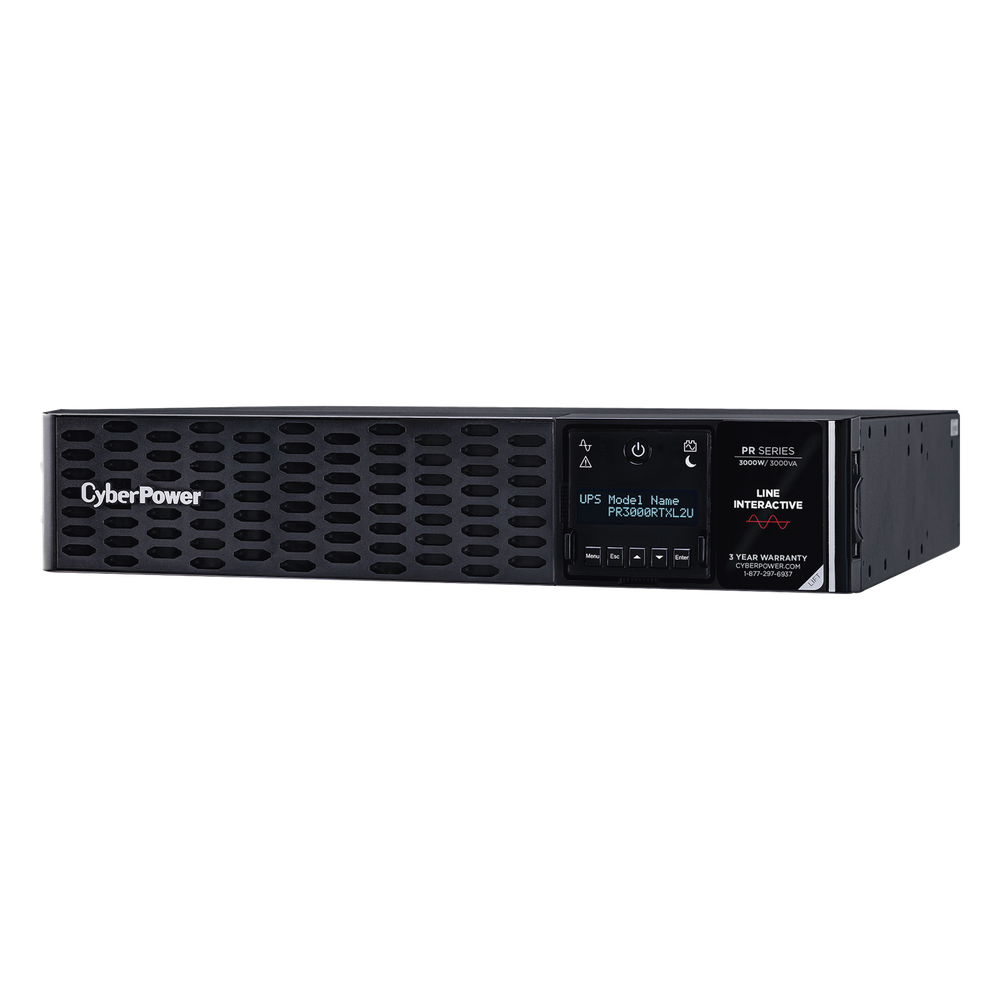 UPS de 3000 VA/3000 W, Topología Línea Interactiva, Entrada 120 Vca NEMA L5-30P, Onda Senoidal Pura, Torre o Rack de 2 UR, Con 8 Tomas 5-20R y 1 L5-30R