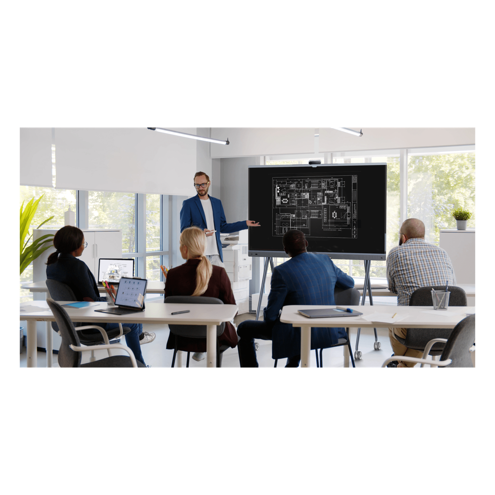 Yealink MeetingBoard 65 Pro, Centro de Colaboración Inteligente con IA, 4K UHD, Android 13, Micrófonos Integrados y Cámara Ultra Gran Angular