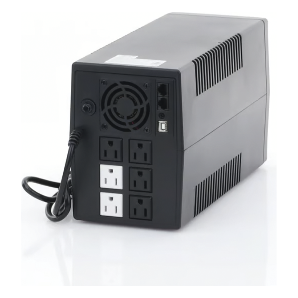 UPS de 1500VA/900W / Topología Línea Interactiva / Entrada y Salida 120 Vca/ Clavija NEMA 5-15P / 6 Tomas NEMA 5-15R