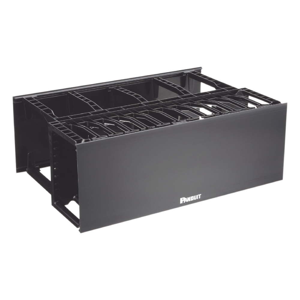 Organizador de Cables Horizontal NetManager de Alta Densidad, Doble (Frontal y Posterior), Para Rack de 19in, 4UR