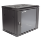 Gabinete para Montaje en Pared - Piso / Puerta de Cristal Templado / Cuerpo Fijo / 9 Unidades de Rack / 19" / Fabricado en Acero