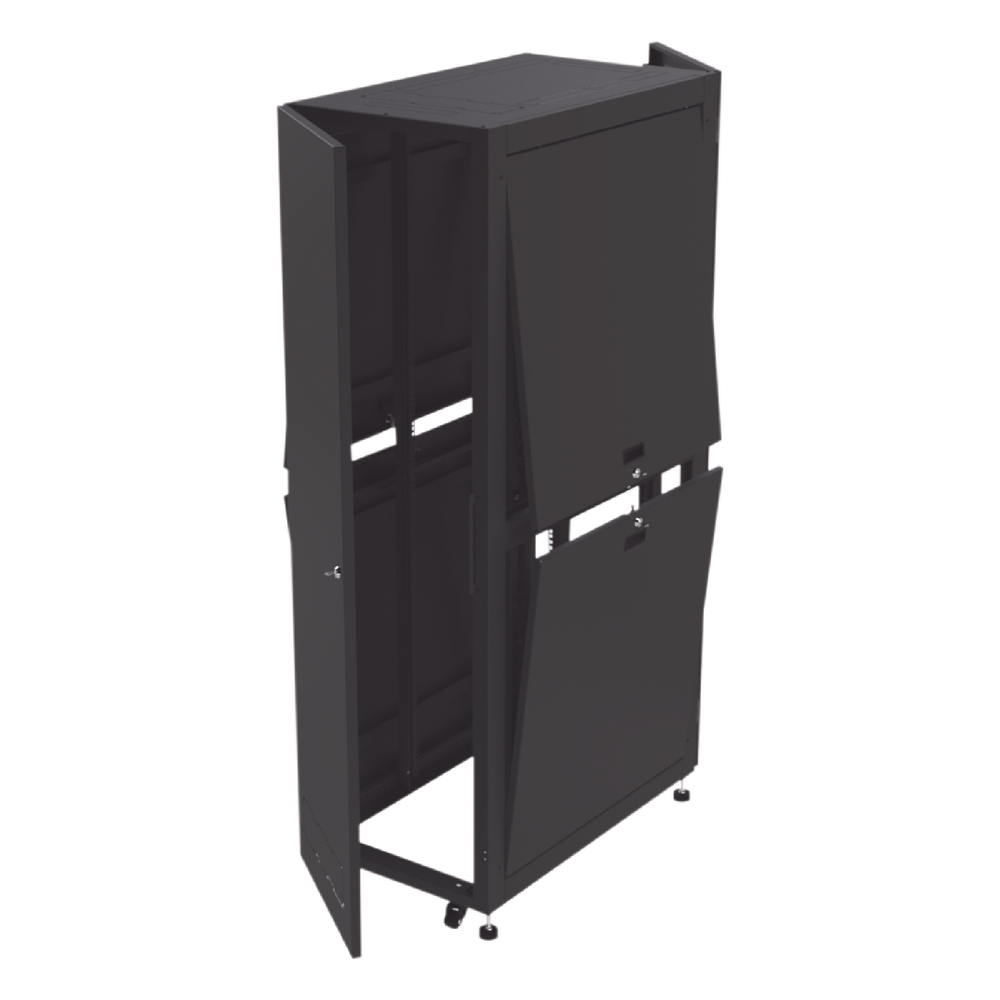 Gabinete para Telecomunicaciones Rack Estándar de 19", 42UR, 600 mm Ancho x 1000 mm Profundidad. Fabricado en Acero, Se envía el Gabinete Armado.