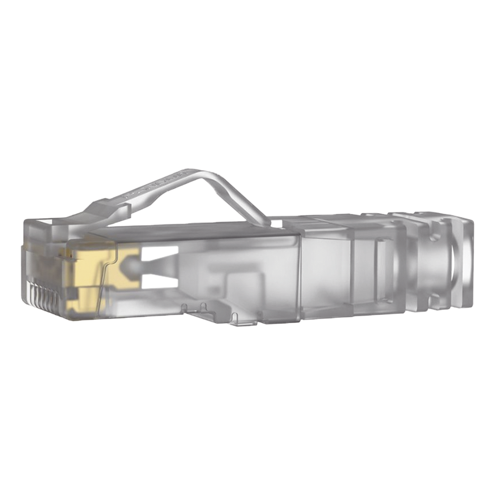 Plug RJ45 Cat6A, Para Cable UTP de Calibre 23-24 AWG, Chapado en Oro de 50 Micras, Paquete de 100 Piezas