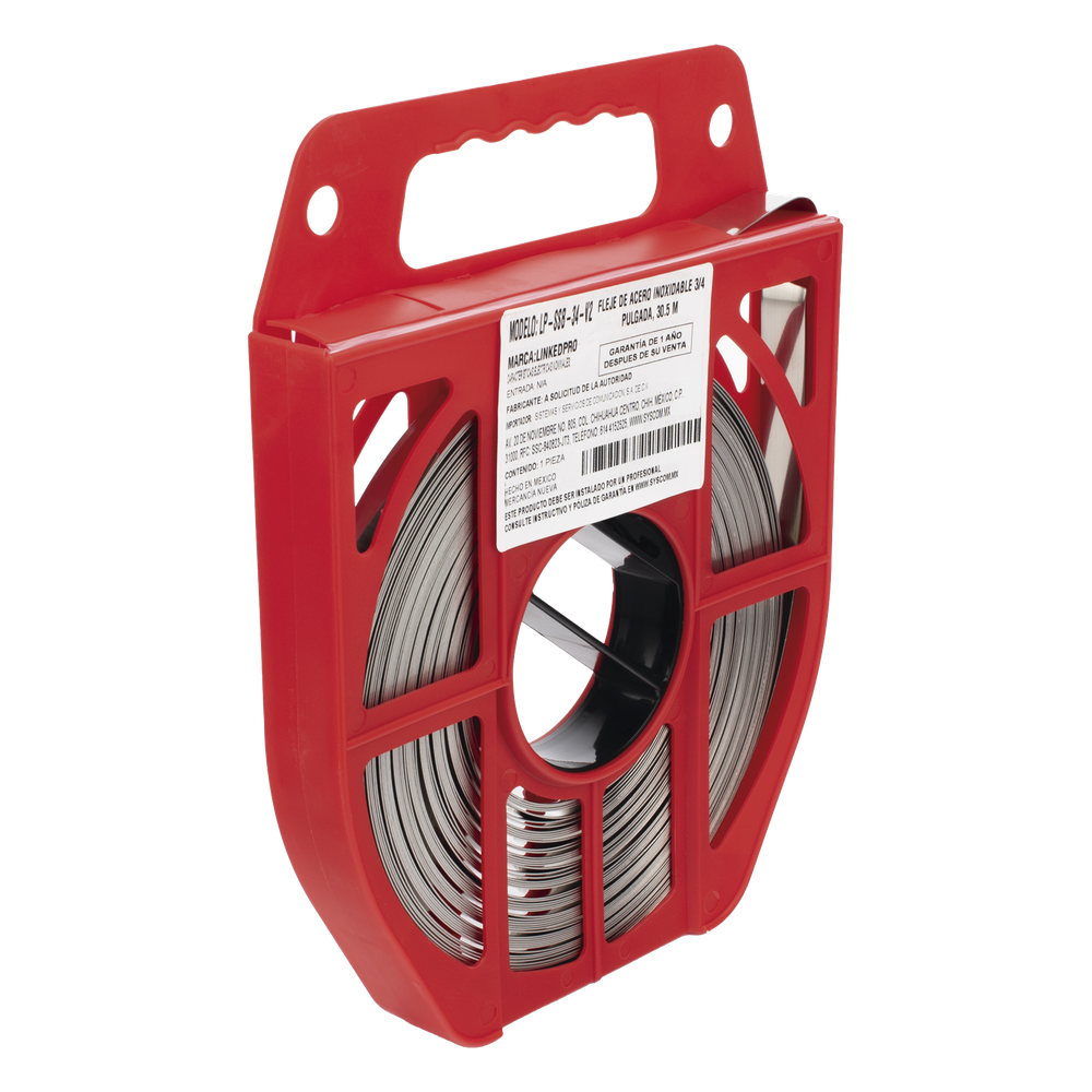 Fleje de Acero Inoxidable 304 de 3/4", 0.70 mm, 30.5 metros